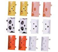JEWEDECO 12Pcs Cartoon Animal Greeting Cards for Premium Quality Paper Stationery with Vivid Colors for Birthday Parties Invitations Thank You Notes and Special Occasions