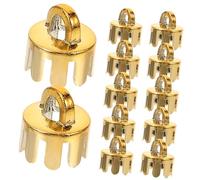 JEWEDECO 12pcs Christmas Pendant End Caps for Hanging Decorations for Easy Install for Tree Decor Festive Home Party Accessories