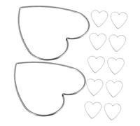 JEWEDECO 12pcs Heart Shaped Metal Dream Catcher Rings for DIY Macrame Floral Hoop Craft Sturdy Metal Hoops for Wedding Decorations and Home Wall Art Versatile for Bedrooms and Living Rooms