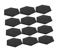 JEWEDECO 12pcs Hexagon Acoustic Treatment Panels for Walls and Ceilings Simple Polyester Sound Insulation Board with Sound Absorbing Pads for Indoor Reverberation and Home Studio Proofing