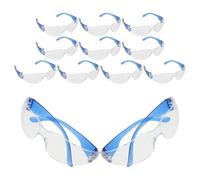 JEWEDECO 12pcs Impact Resistant Safety Eyewear with Scratch Resistant Lenses Protective Lab Goggles for Science Experiments and Sports Class Comfortable Anti-slip Frame for School Workshop