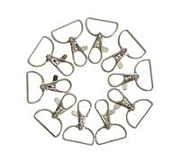 JEWEDECO 12pcs Metal Lobster Claw Clasps with Swivel Hook Clips for DIY Crafts Keychains Backpack Accessories Trigger Snap Keyring Connectors for Hanging Decorations