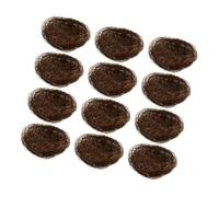 JEWEDECO 12pcs Mini Simulated Bird Nests Brown Artificial Garden Photography Decor Natural Touch Ornaments for Easter Cold Dish Garnish Home Office Decoration
