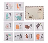 JEWEDECO 12pcs Monthly Milestone Stickers for Babies, Assorted Colour Paper Stickers for Tracking and Memorising Growth, for Shower Parties and Birthday Celebrations