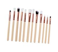 JEWEDECO 12pcs Professional Makeup Brush Set for Eyeshadow Eyeliner and Foundation Application for Eye Makeup and Daily Cosmetics Use Includes Powder and Lip Brushes