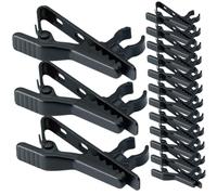 JEWEDECO 15pcs Iron Microphone Clips for Lavalier Microphone Mic Holder Clip Metal Paint Iron for Interview and Music Studio