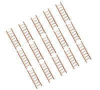 JEWEDECO 15pcs Miniature Wooden Staircase Model Set for DIY Sand Table Landscaping, Small Dollhouse Ladder Decoration Micro Landscape Accessories for Home and Garden