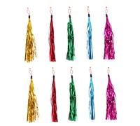 JEWEDECO 15pcs Replacement Tassel Cat with Bells Lightweight Flexible Kitten Plaything Bright Interactive Teasers for Indoor Cats Exercise and Chasing Fun Random Color