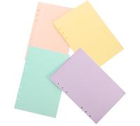 JEWEDECO 160 Sheets Assorted Colour Refill Paper Binder Inserts Loose Leaf Notebook Paper with 6 Holes, Smooth to Touch and Easy to Bind for Office and School Use