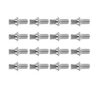 JEWEDECO 16pcs Drum Screws M6x10mm Iron Silver Plating Universal Compatibility Precise Fit for Percussion Instruments Kick Drum Pedal Screws Suitable for Practice and Performance
