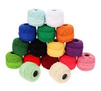 JEWEDECO 16pcs Embroidery Cotton Thread Set 45m Per Roll, Solid Color DIY Sewing Floss Kit for Cross Stitch, Handcraft Embroidery Supplies for Arts and Crafts Random Color
