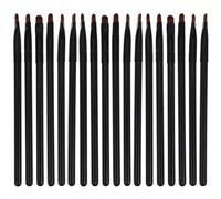 JEWEDECO 18 Pcs Concealer Brush Set with Synthetic Fiber and Plastic Handles, Flat Makeup Brushes under Eye Concealer and Eyeliner, No Pressure on Skin, Fits Face Perfectly