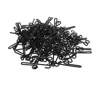 JEWEDECO 190pcs Plastic Sock Hanger Kitchen Towel Hook Multipurpose Design Strong Loadbearing Sleek Curved Design Black 4.13x1.10x0.16in for Kitchens and Bathrooms