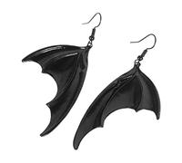 JEWEDECO 1pair Gothic Bat Earrings for Halloween Lightweight Dangle Jewelry for Parties Cosplay and Night and Skin-friendly Stylish Halloween Accessory