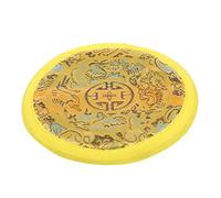 JEWEDECO 1pc Nepal Hand-made Buddha Sound Bowl Cushion Beautifully Designed Cloth Mat for Meditation Prayer and Relaxation Yellow Buddhist Accessory