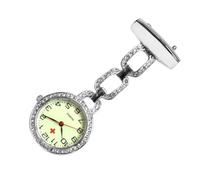 JEWEDECO 1pc Retro Rhinestone Hanging Pocket Watch Feature Creative Quartz Movement for and Elegant Silver Design