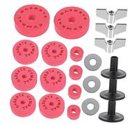 JEWEDECO 1set Cymbal Replacement Accessories Eva Cotton Pads Gasket Clutch and Tube Nuts for Drum Set Red Essential Percussion Gear for Musicians