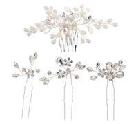 JEWEDECO 1set Elegant Decorative Hair for Women Handmade Chinese Bridal Accessories for Weddings Formal Events and Everyday Wear Unique Retro Design Hair Combs Floral Elements