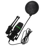 JEWEDECO 1set Professional Condenser Gaming Microphone Kit Usb Condenser Mic Noise Reduction for Desktop and Laptop Streaming Vlogging and Podcasting Black Filter