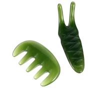 JEWEDECO 1set Scalp Massager Scraping Comb and Y-Shaped Massage Fork for Head Acupoint Stimulation Smooth Texture for Gentle Indian Head Massage and Gua Sha Therapy