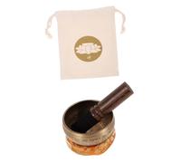 JEWEDECO 1set Singing Bowl Cushion Striker Handmade Meditation Bowl for Mindfulness Relaxation Chakra Healing for Yoga Spiritual Practices