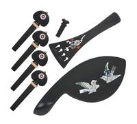JEWEDECO 1set Violin Accessories Ebony Chin Rest Tailpiece for Enhanced Sound Quality Diy Aesthetic Compatible Various Brands for All Musicians