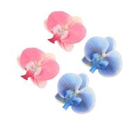 JEWEDECO 2 Pairs Butterfly Orchid Shoe Clips Plastic Wedding Sandal