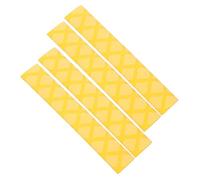 JEWEDECO 2 Pairs Drumstick Antislip Protectors Grips Anti-slip Handles Yellow Irradiation Cross-linked Polyethylene Material Attenuating Skid Repeatable Water Washing Drum Players Use