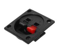 JEWEDECO 2-position Square Speaker Terminal Connector Cup Double Binding Post Speaker Wire Terminal for Car and Home Boxes Box Cup Compatible with Car Stereo Installation
