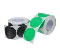 JEWEDECO 2 Rolls Writable Small Circle Dot Stickers Coated Paper Circular Sticker Labels with Blank Surface for Packaging and Bottles for Classroom Dot Coding and Reminders