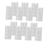 JEWEDECO 2 Sets Feet Hollow Scale Ruler Growth Chart Template for Wall Reusable Plastic Height Measurement Stencil for Accurate Growth Tracking and Creative Home Decor