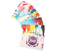 JEWEDECO 2 Sets Holi Blessing Card Party Message Cards 5.5x4.3 Inch Lightweight Design Appearance Write Wishes Wide Application for Relatives and Teachers