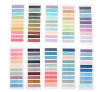 JEWEDECO 2000pcs Assorted Colour Pet Removable Page Tabs for Students Vivid Colour Coding, for School Supplies and Classroom Use