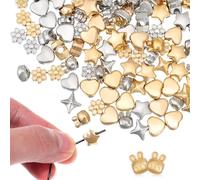 JEWEDECO 200pcs Acrylic Necklace Beads with Lasting Shine in Assorted Color Featuring Beautiful Shapes Like Stars, Hearts, and Flowers, for DIY Jewelry Making and Making Bracelets at Home
