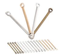 JEWEDECO 200pcs Diy Earring Connecting Bars Metal Jewelry Links 2cm Silver, Antique Copper, Gold, White k for Earrings Making Supplies Jewellery Craft