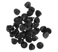 JEWEDECO 200pcs Rubber Brooch Pins with Simple Pin Backs and Badge Backing Holder Clasp, Copper Material, Easy to Use, No Tools Required, for Jewelry Making and DIY Crafts