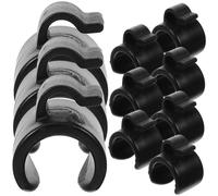 JEWEDECO 20pcs Cable Clip Mic Stand Cable Clip Black Plastic Wire Diameter 25mm Organizing Prevents Tripping Hazards for Live Streaming and Travel