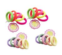 JEWEDECO 20pcs Colourful Seamless Hair Bands for Soft Cloth Elastic Hair Ties that Do Not Become Loose Easily and Ponytail Holding Random Color