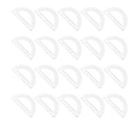 JEWEDECO 20pcs Geometry Protractor Set, Semicircle 180 Degree Angle Measurement Ruler Made of Lightweight Ps Material, Portable Mathematical Tool for Technical Drawing and School Use