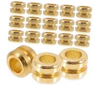 JEWEDECO 20pcs Metal Guitar String Beads Acoustic Guitar Parts Practical and Portable Golden Replacement String Accessories for Folk