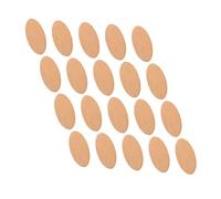 JEWEDECO 20pcs Oval Shape Unfinished Wood Slices DIY Wooden Craft Blanks for Painting Decorating Creative Projects Natural Wood Ornaments for Wedding and Home Decor