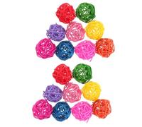 JEWEDECO 20pcs Rattan Balls Pet Chewing Lightweight Assorted Colour Small and Medium-sized Pets Outdoor Cage for Guinea Pigs Random Color