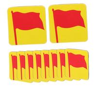 JEWEDECO 20pcs Red Flag Tile Magnetic Stickers for Fridge Decor Creative Blackboard Decors for Kitchen and Home Diy Projects