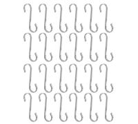 JEWEDECO 20pcs Stainless Steel S Shaped Hooks Multipurpose Household Hanging Hook with Unique Design and Fine Craftsmanship Easy to Hang and Resistant to Deformation for Kitchen and Living