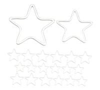 JEWEDECO 20Pcs Star Shape Charms Hollow Five Pointed Pendant Accessories for Jewelry Making DIY Crafts Elegant Design for Creative Projects