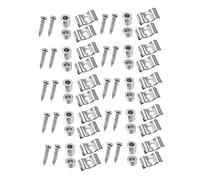 JEWEDECO 20sets Electric Guitar String Buckles Headstock Press String Retainer Locking Tuners for Guitar Accessories