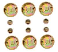 JEWEDECO 24pcs Galvanized Steel Threaded Oil Drum Caps and Barrel Seal Covers, 12 Large 12 Small Bung Plugs for 200l Oil Barrels, Industrial Metal Drum Lid Set for Secure Sealing and Leak