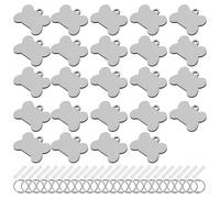 JEWEDECO 24pcs Heat Transfer Key Ring DIY Blank Key Ring Mdf Silver Create Custom Keychains Hands-on Ability Birthday