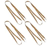 JEWEDECO 2Pair Leopard Print Shoelaces Flat Polyester Dots Pattern Shoe Ties for Sneakers Trainers Boots Fashionable and Wear-resistant Accessories