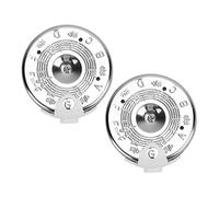 JEWEDECO 2pcs 13-Tone C-C F-F Pitch Pipe Tuner Multi-Use Tuner for Guitar Violin and Bass Round Design